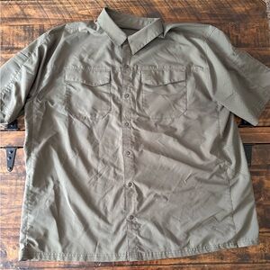 5.11 Tactical Green Dress Shirt Lightweight Cotton Blend